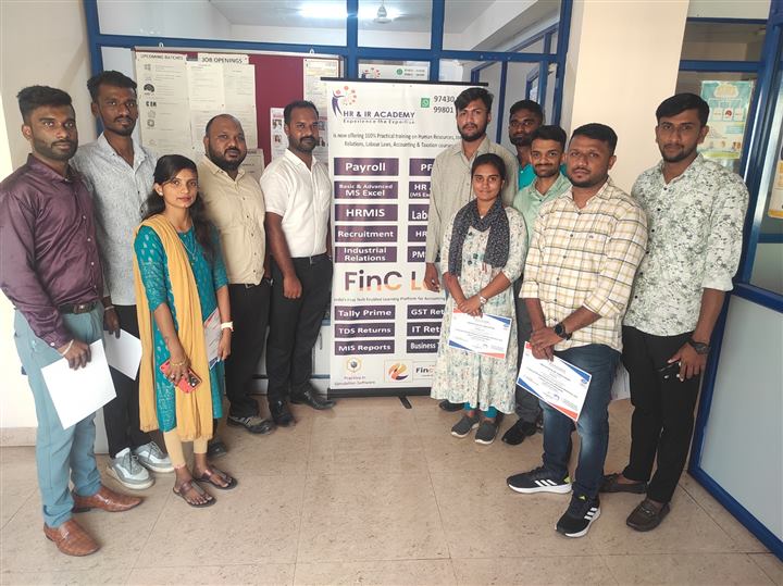 Learners with HR IR Academy course completion certificates